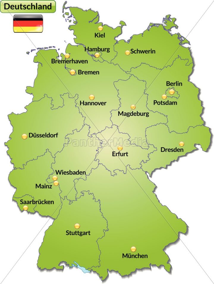 Lizenzfreie Vektorgrafik 10629235 - Karte Von Deutschland Mit