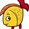 Lizenzfreie Vektorgrafik 14565779 - Goldener Fisch Cartoon Abbildung innen Fische Comic