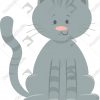 Lizenzfreie Vektorgrafik 23463191 - Süße Hauskatze Cartoon Tier Charakter bestimmt für Süße Cartoon Tiere