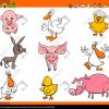 Lizenzfreie Vektorgrafik 23954258 - Süße Cartoon Bauernhof Tier Charaktere  Set bei Süße Cartoon Tiere