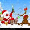 Lizenzfreie Vektorgrafik 25984766 - Weihnachtsmann Und Rentiere Am Morgen  Nach Weihnachten in Bilder Weihnachtsmann Mit Rentieren