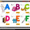 Lizenzfreie Vektorgrafik 27003853 - Pädagogische Cartoon Alphabet  Buchstaben Für Kinder ganzes Alphabet Mit Bildern