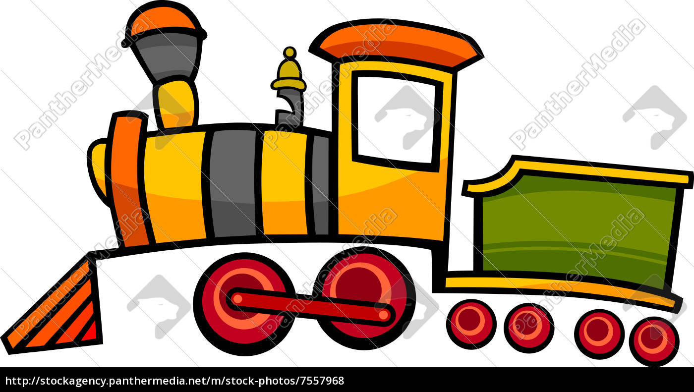 Lizenzfreies Foto 7557968 - Cartoon Zug Oder Einer Lokomotive für Eisenbahn Comics Bilder