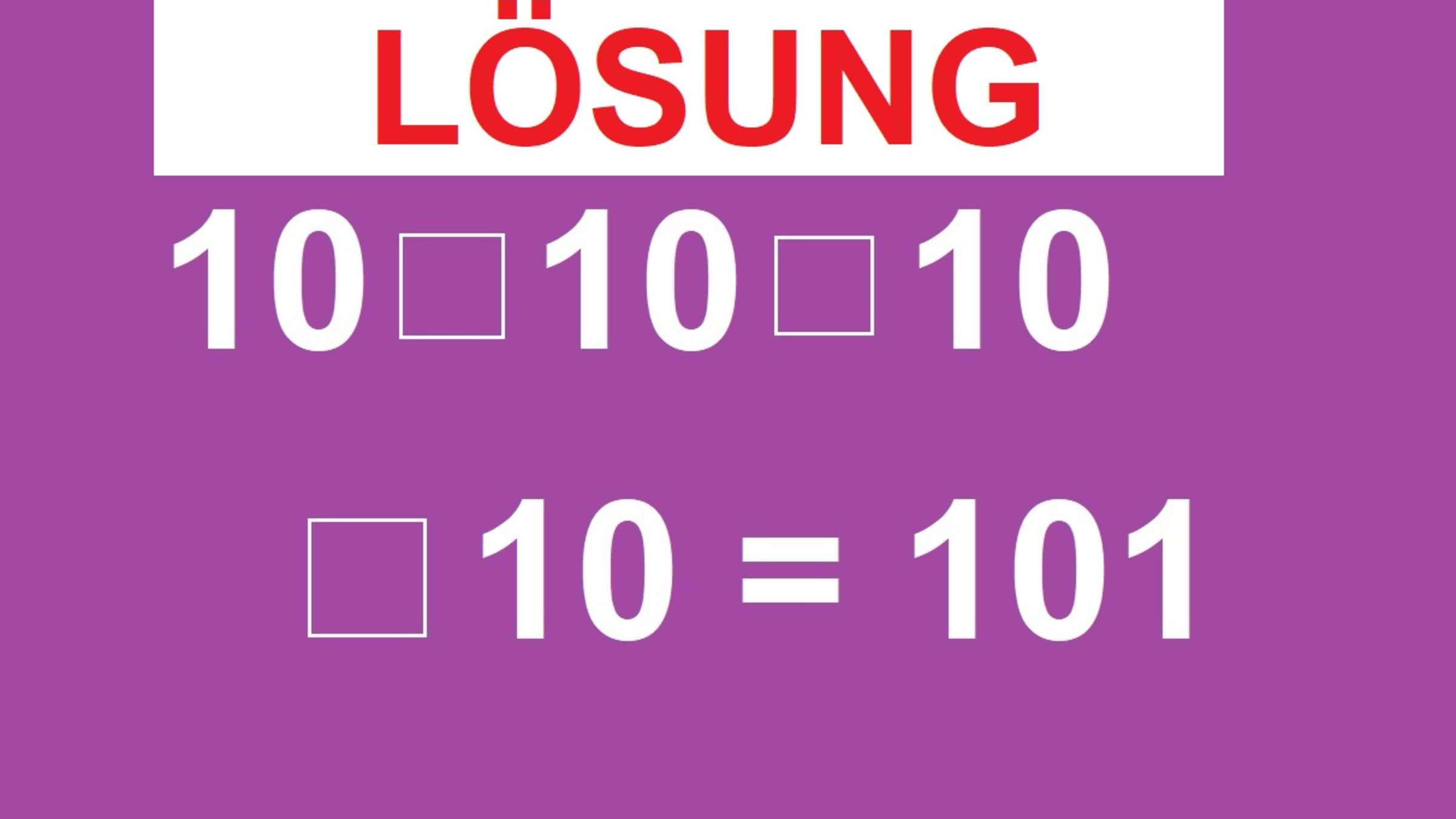 Lösung: Für Grundschüler Ist Diese Gleichung Ein Klacks innen Schwere Mathe Rätsel