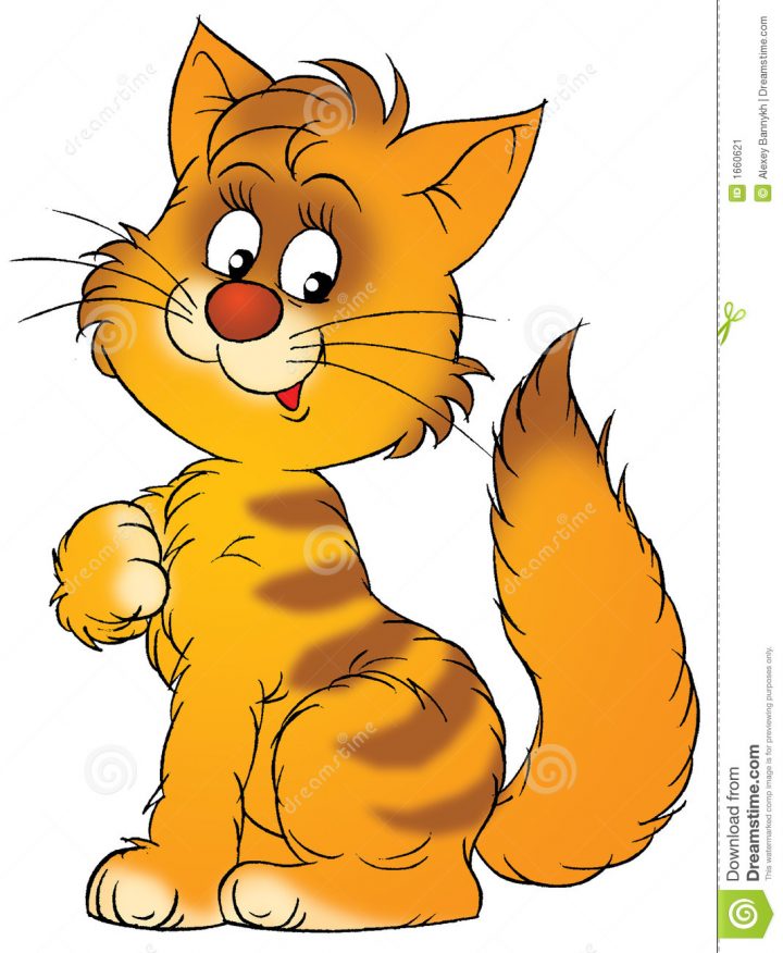 Lustige Katze Stock Abbildung. Illustration Von Flaumig innen