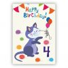 Lustige Kinder Geburtstagskarte Zum 4. Geburtstag Mit Katz Und Maus: Happy  Birthday über Kindergeburtstagskarte