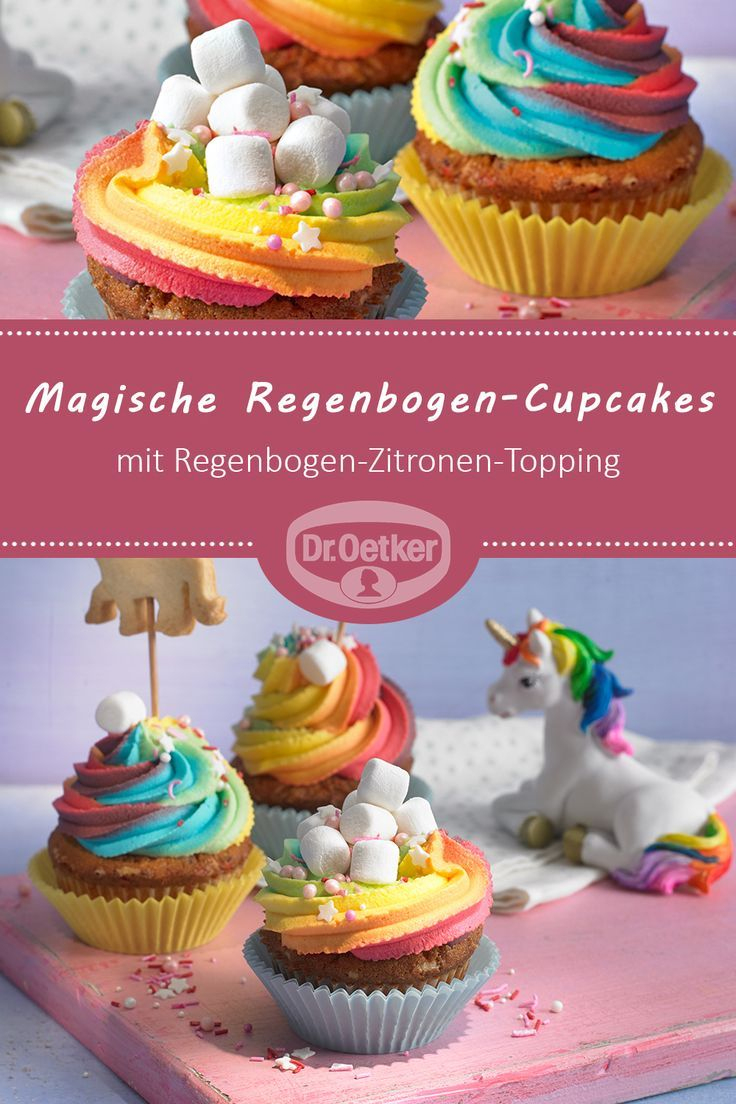 Magische Regenbogen-Cupcakes bei Cupcakes Rezepte Für Kindergeburtstag