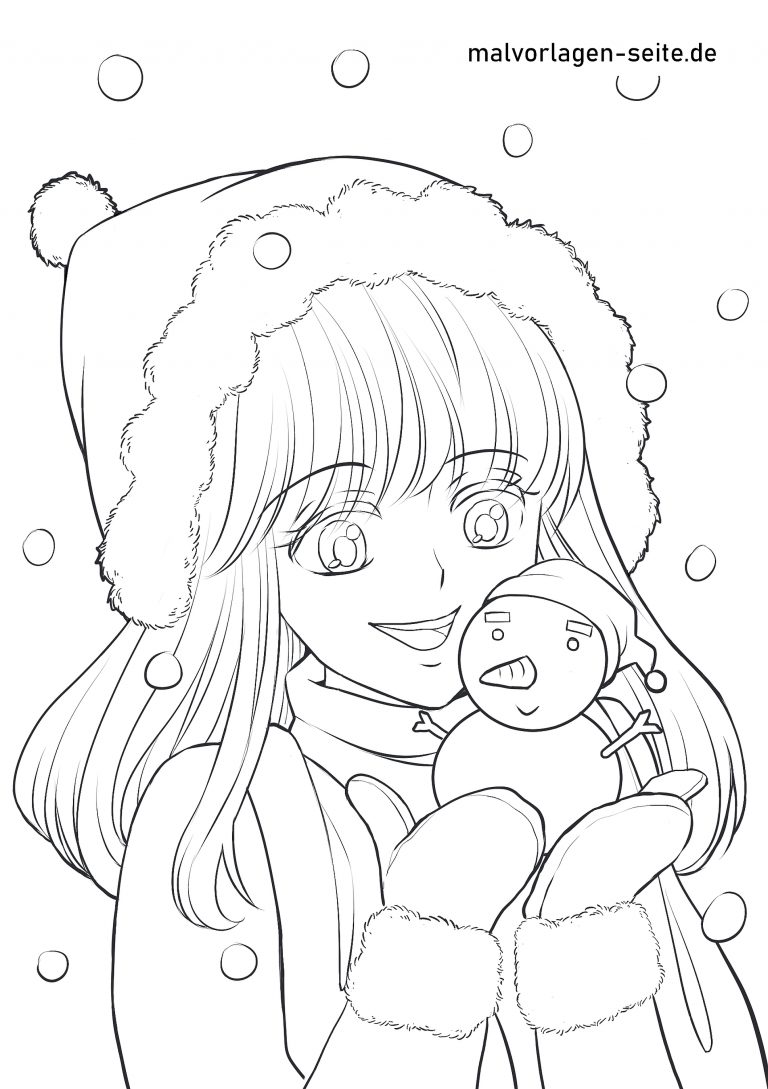 Malvorlage Anime Mädchen | Manga Comics - Ausmalbilder bestimmt für