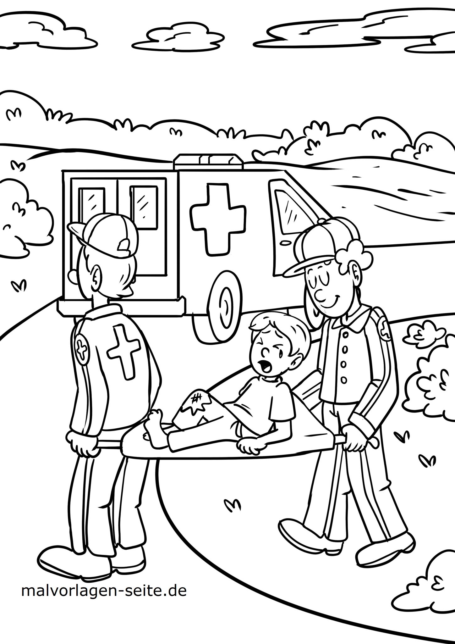 Раскраска врач скорой помощи