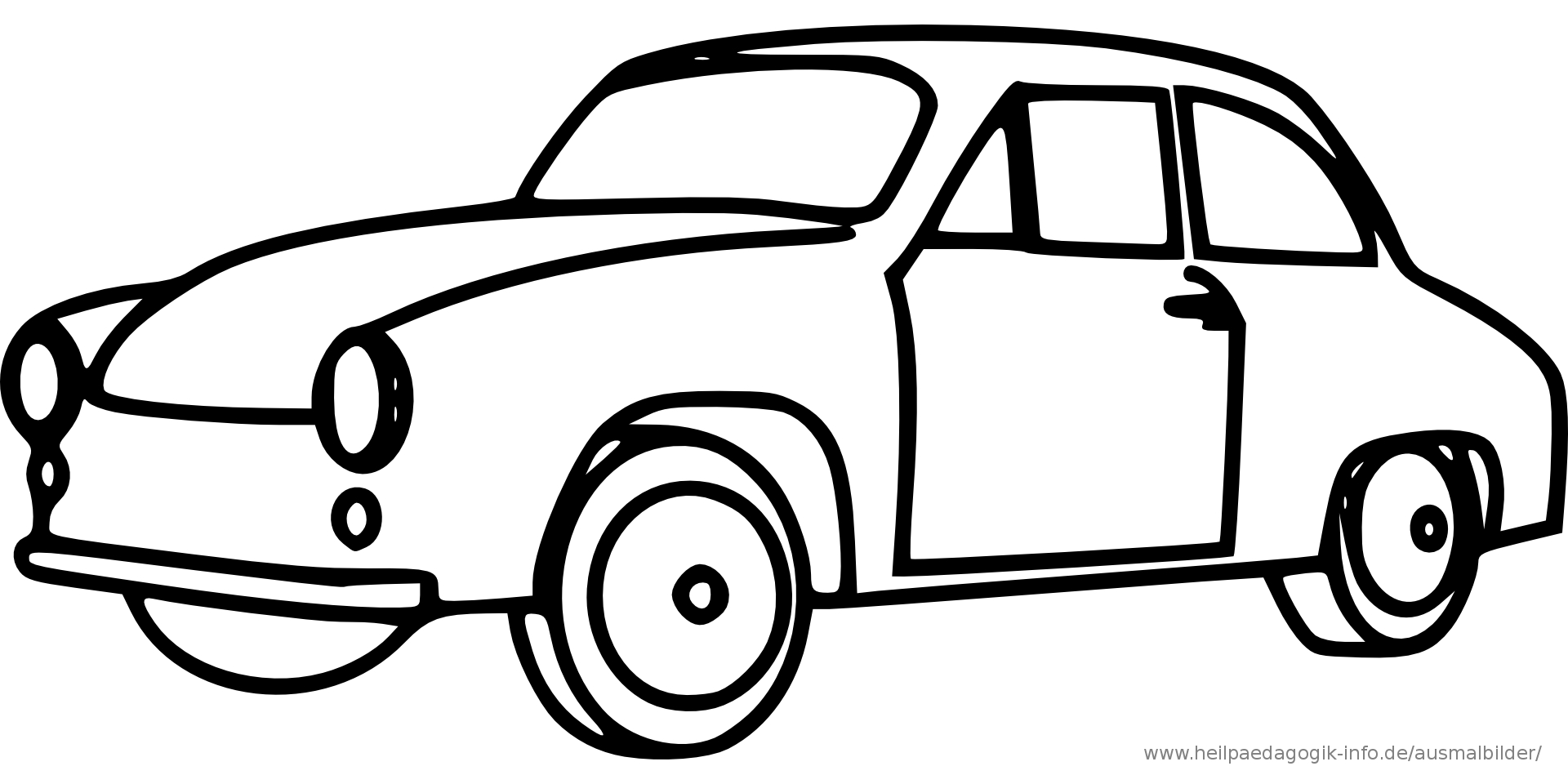 Malvorlage Auto Einfach – Ausmalbilder Für Kinder (Mit innen Autos Bilder Kostenlos