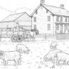 Malvorlage Bauernhof Mit Haus, Schafen Und Kutsche über Ausmalbild Kutsche