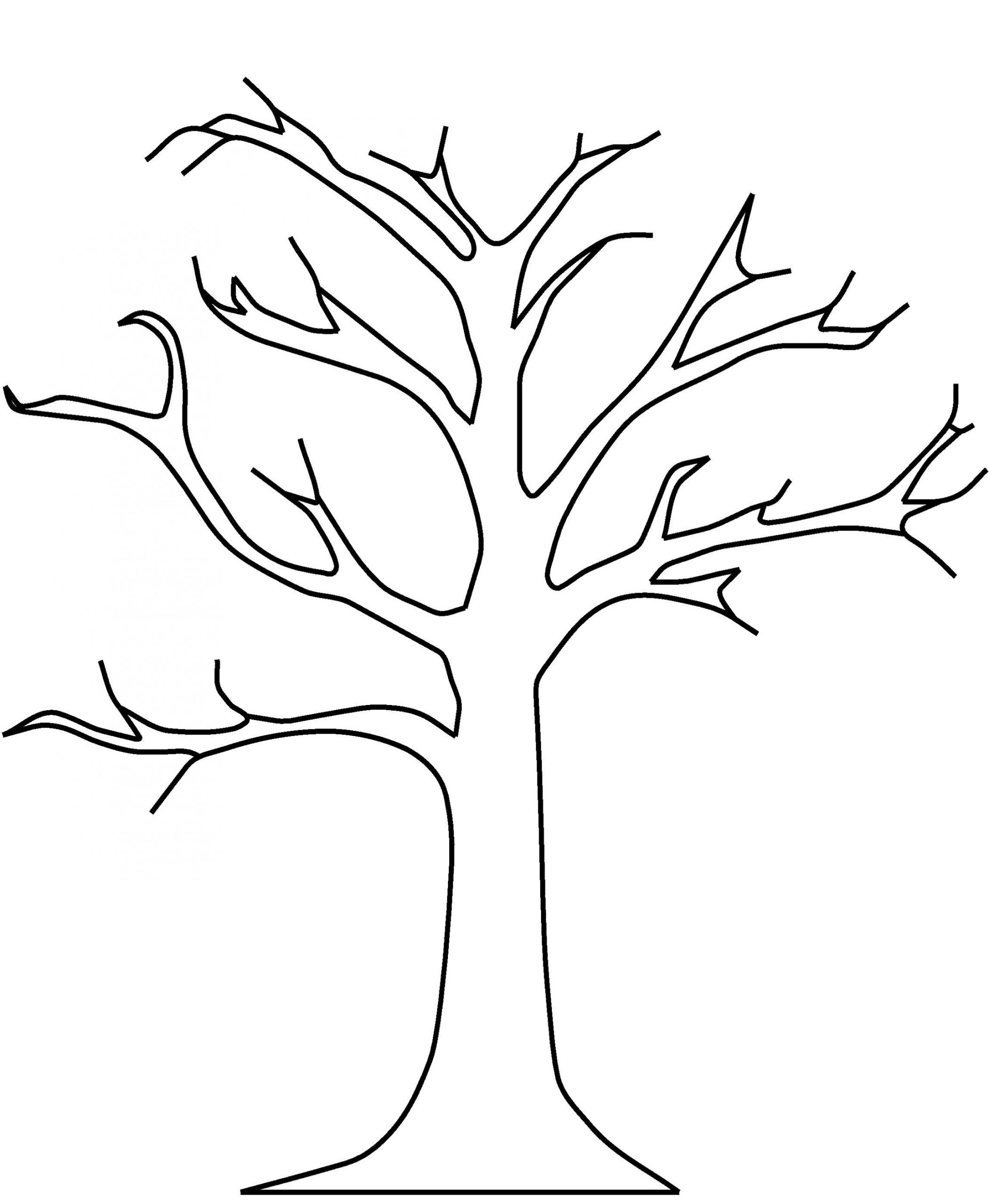 Malvorlage Baum Kostenlos | Baum Umriss, Herbst mit Malvorlagen Bäume Zum Ausdrucken