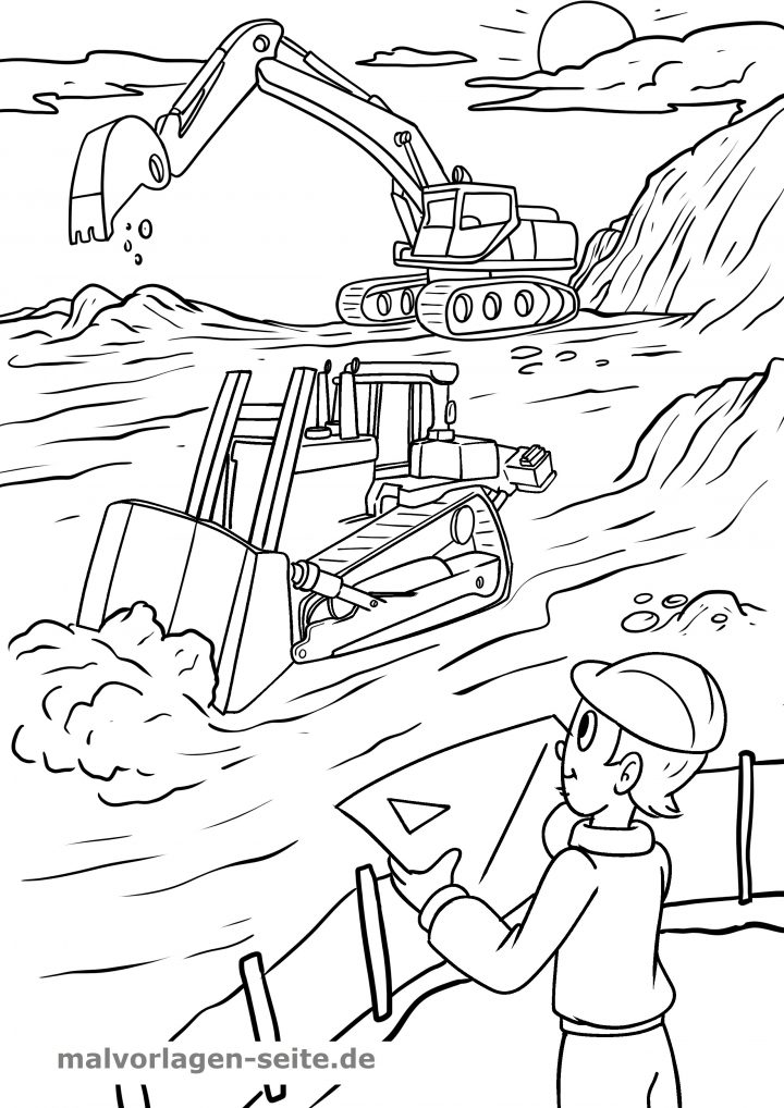 Ausmalbilder Baustelle - kinderbilder.download | kinderbilder.download