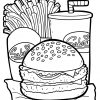 Malvorlage Burger | Essen - Ausmalbilder Kostenlos Herunterladen bei Ausmalbilder Essen