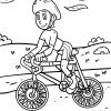 Malvorlage Fahrrad Fahren | Sport - Ausmalbilder Kostenlos in Bastelvorlage Fahrrad