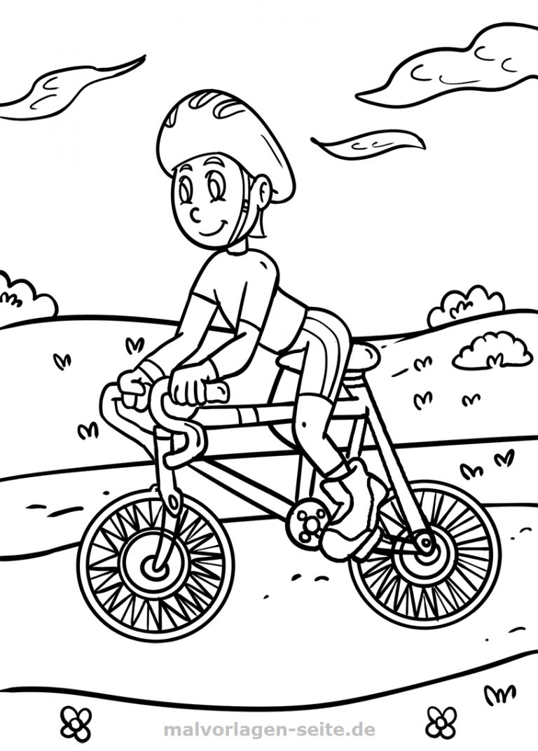 Bastelvorlage Fahrrad - kinderbilder.download | kinderbilder.download