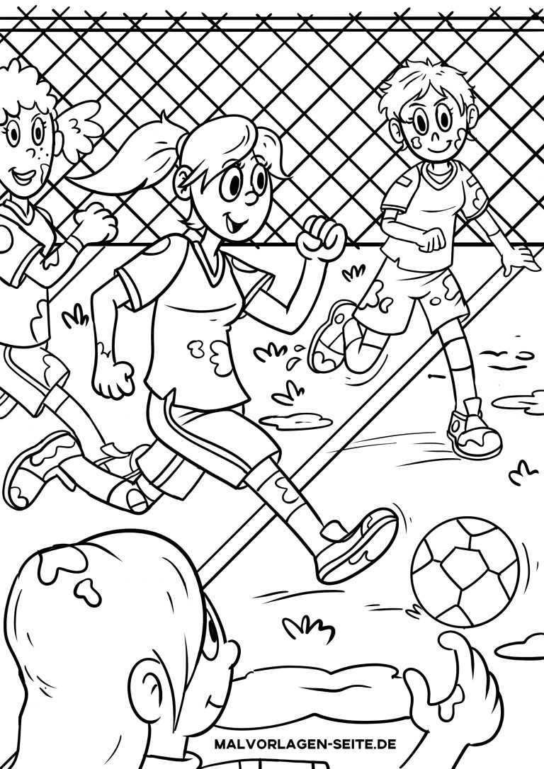 Malvorlage Frauenfußball Frauen Spielen Fußball Zum