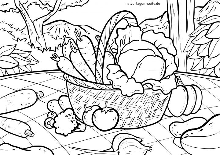 Gemüse zum Ausmalen: Bunte Vielfalt für Kreative Köpfe – Ausmalbilder Kostenlos!