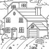Malvorlage Haus Mit Garten | Gebäude - Ausmalbilder bei Haus Zum Ausmalen
