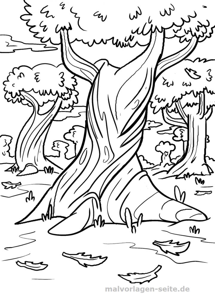 Herbstbaum Zum Ausmalen - kinderbilder.download | kinderbilder.download