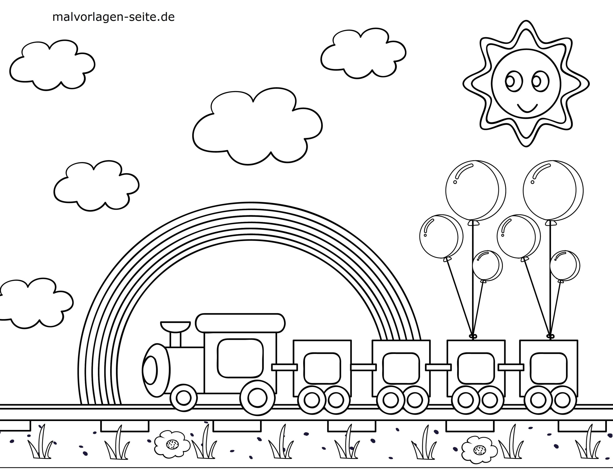 Malvorlage Kleine Kinder - Eisenbahn - Ausmalbilder innen Malvorlagen Kleinkind