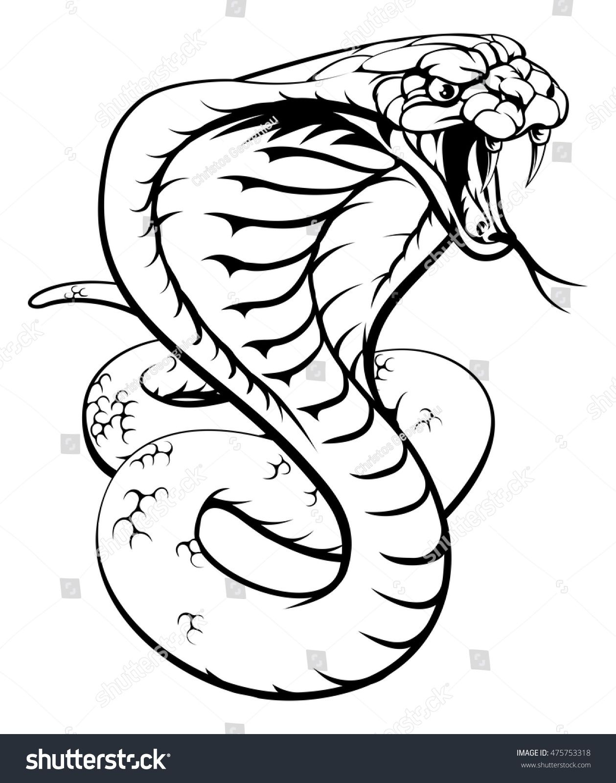 Malvorlage Kobra Schlange | Coloring And Malvorlagan mit Schlangen Bilder Zum Ausdrucken