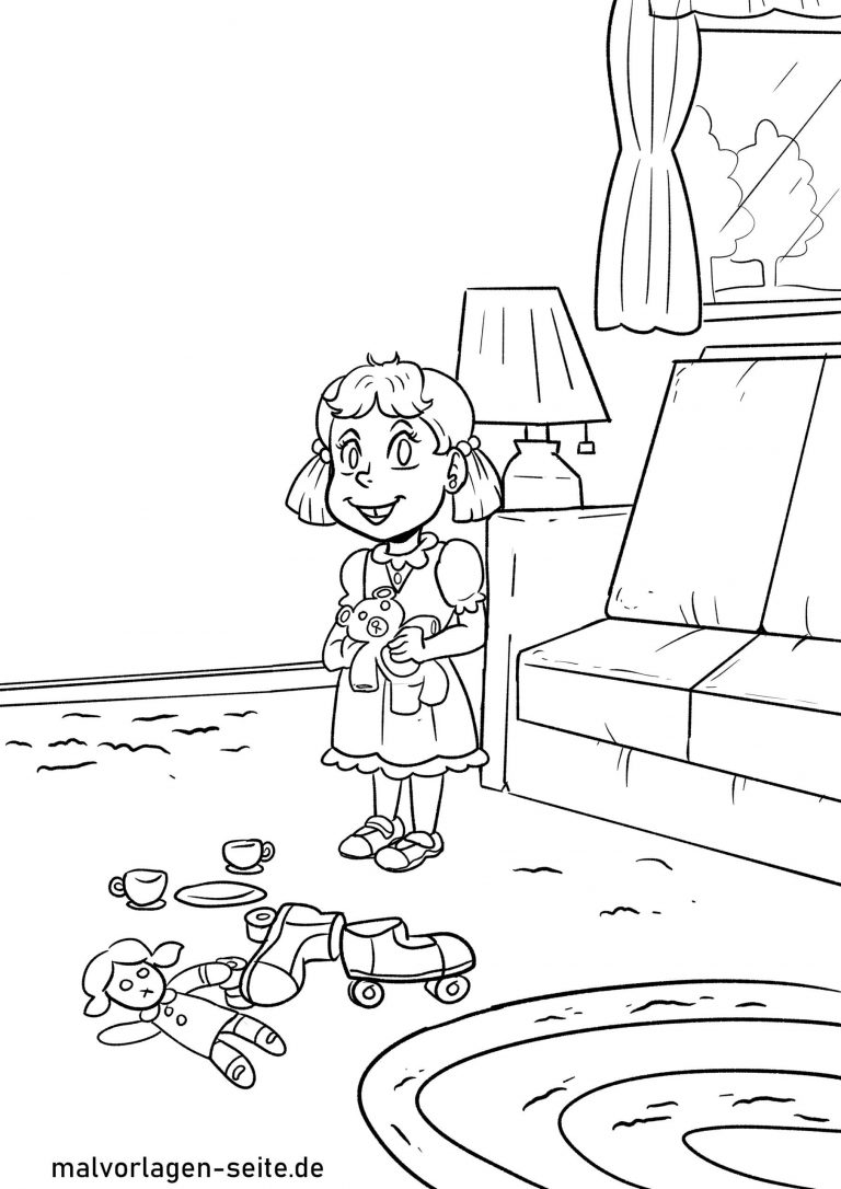 Malvorlage Mädchen | Personen - Ausmalbilder Kostenlos bei Ausmalbild