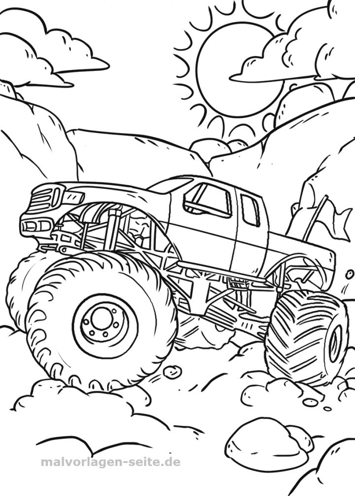 Malvorlage Monstertruck Kostenlos Herunterladen über Monstertruck Malvorlage