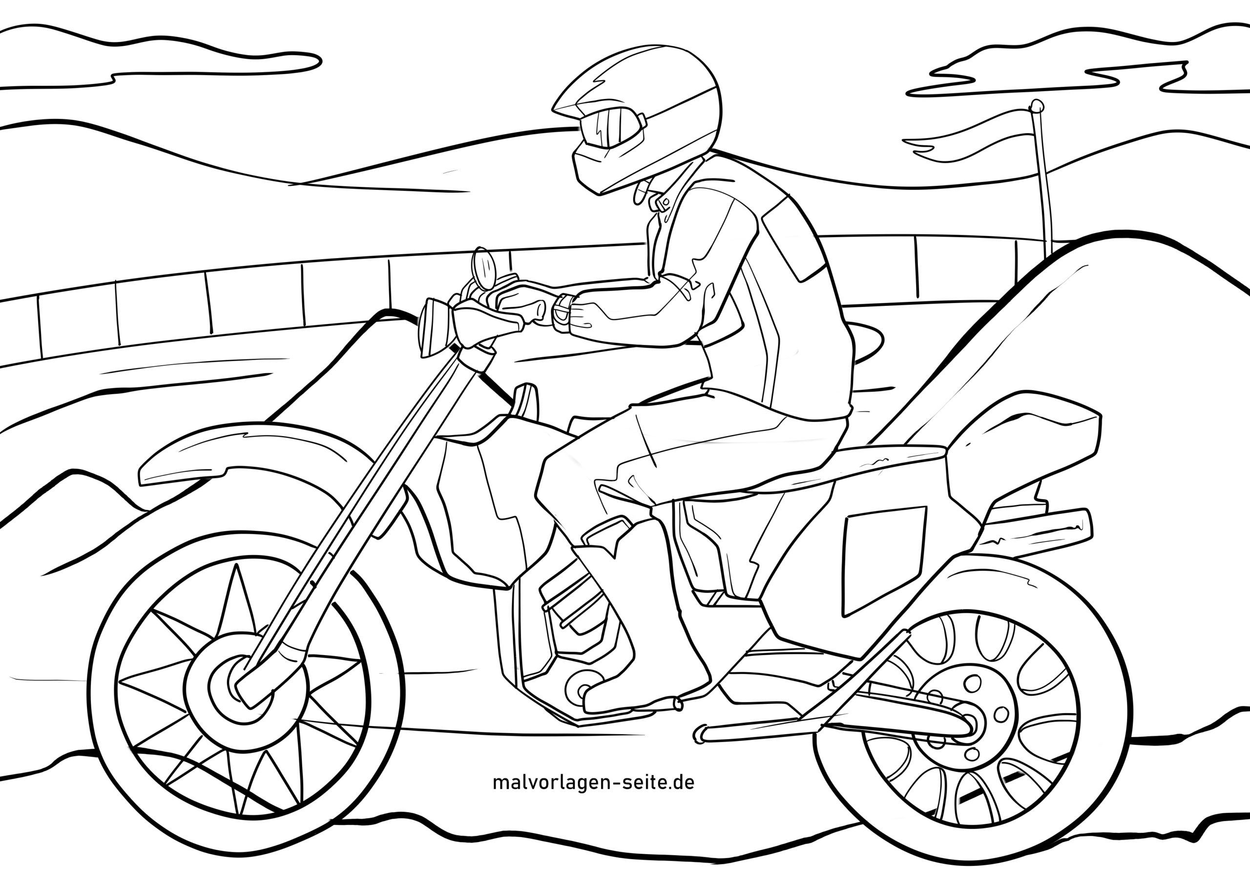 Malvorlage Motocross | Motorrad - Ausmalbilder Kostenlos bestimmt für Motorrad Malvorlage