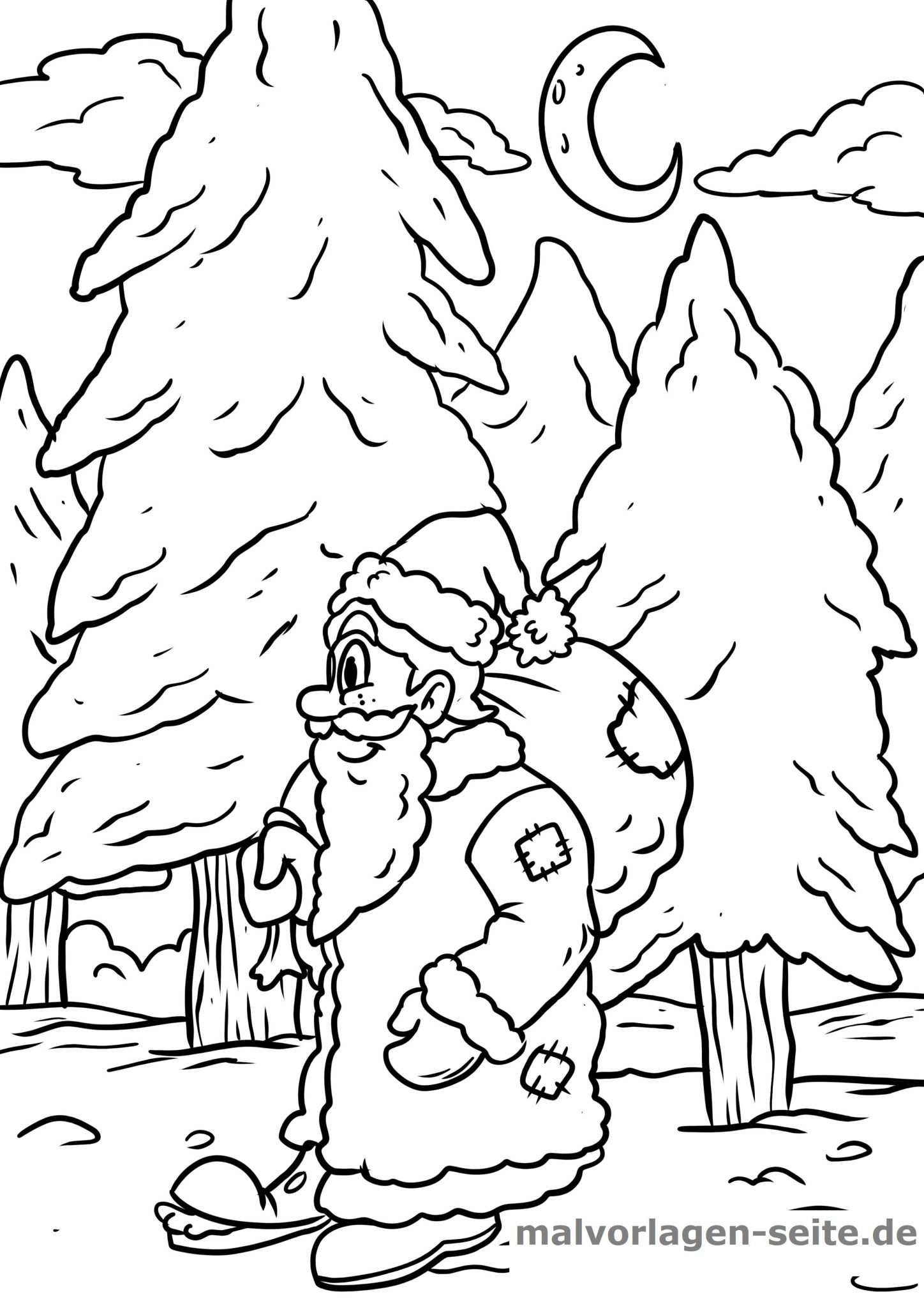 Nikolaus Zum Ausmalen Kostenlos - kinderbilder.download | kinderbilder