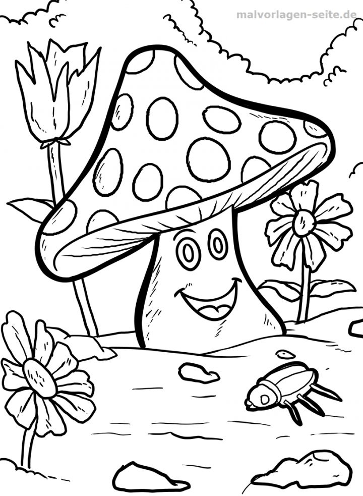 Ausmalbild Pilz kinderbilder.download kinderbilder