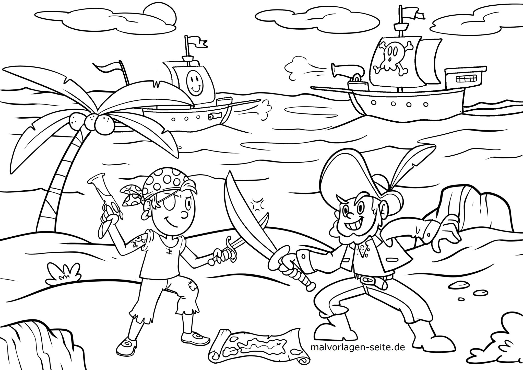 malvorlage piraten  kinderbilderdownload  kinderbilder