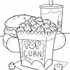 Malvorlage Popcorn - Essen - Ausmalbilder Kostenlos über Ausmalbilder Essen