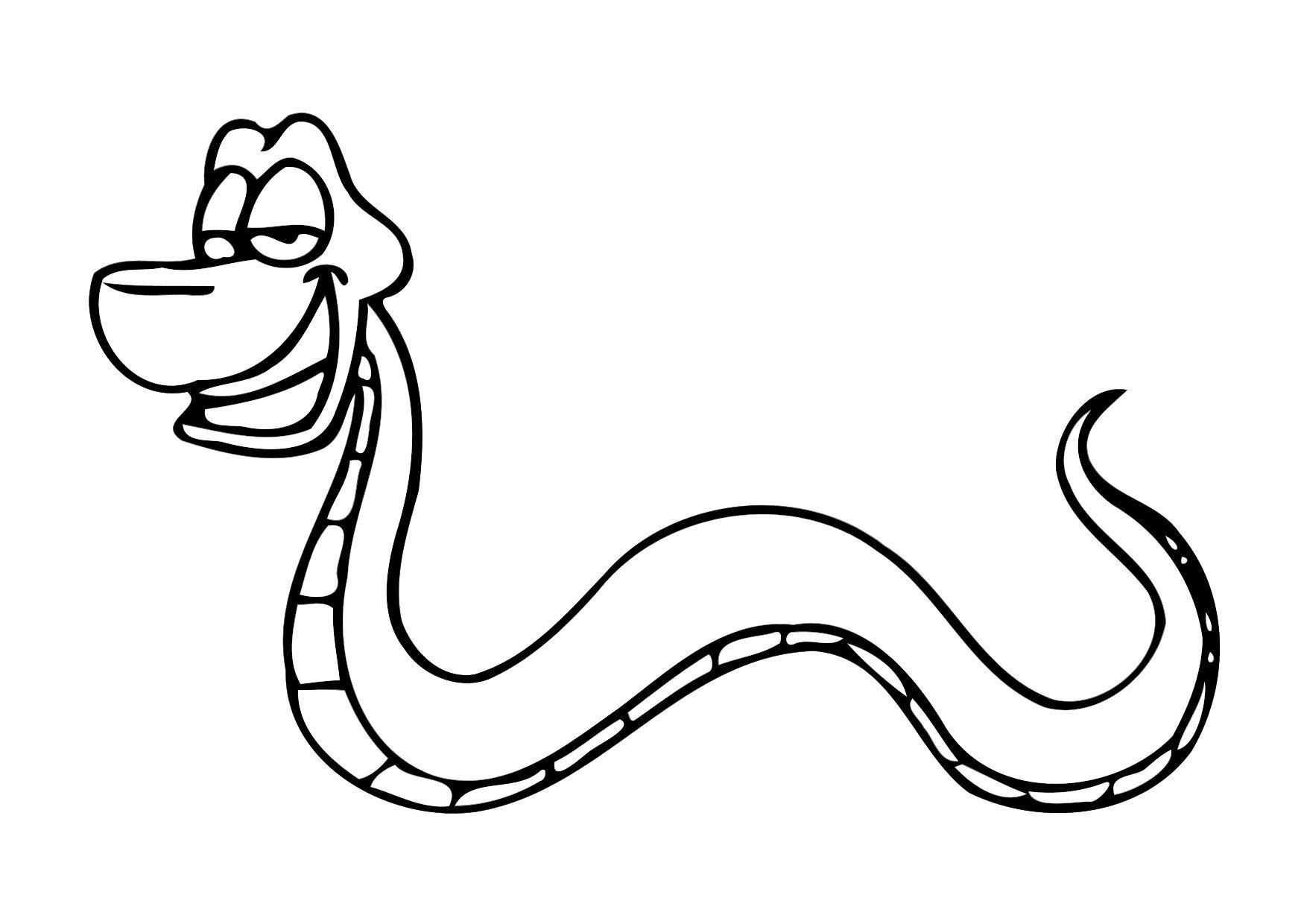 Malvorlage Schlange - Kostenlose Ausmalbilder Zum Ausdrucken. bei Schlangen Bilder Zum Ausdrucken