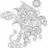 Malvorlage Tiermandala Drache | Tiere Mandala - Ausmalbilder ganzes Mandala Drachen