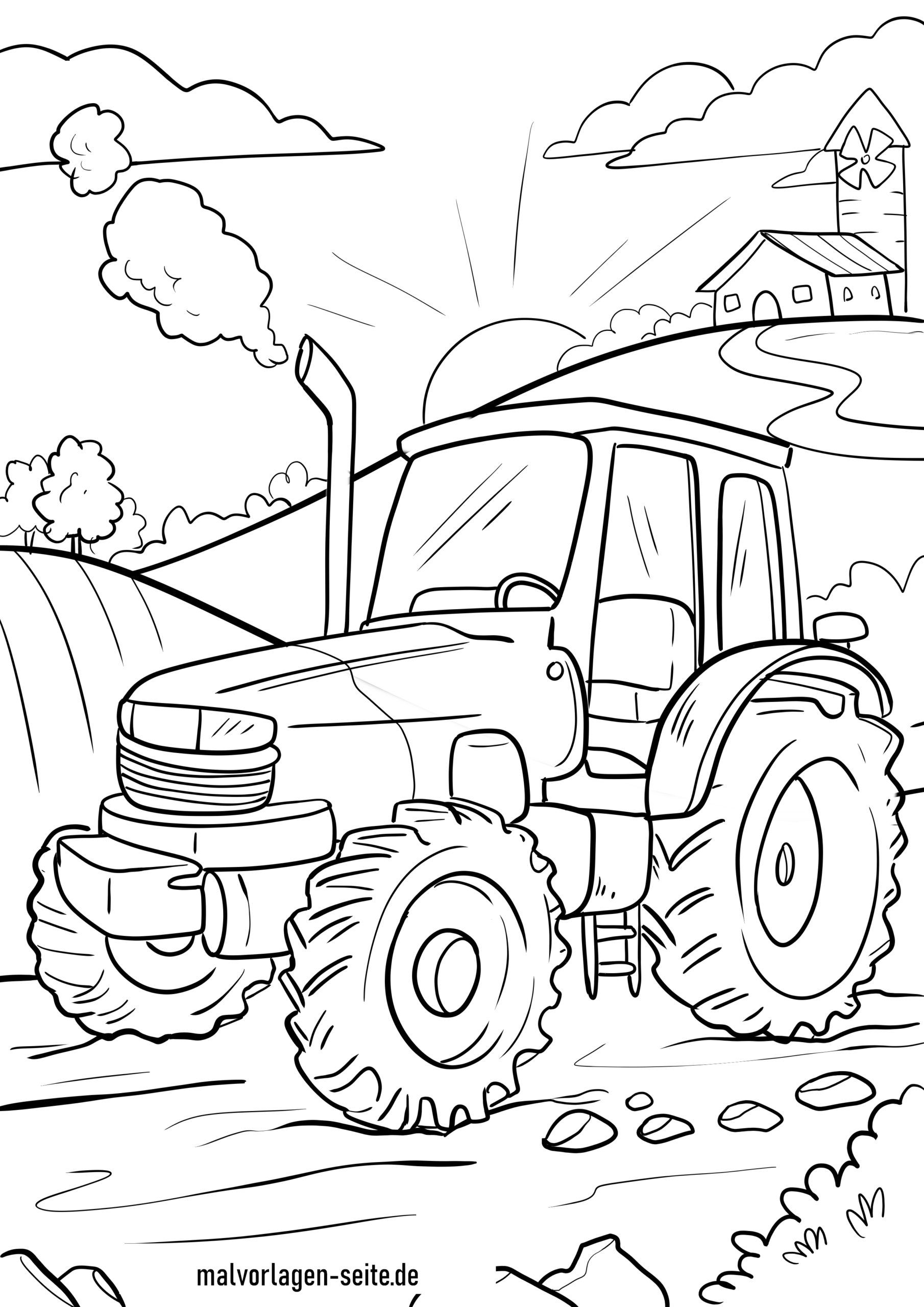 Malvorlage Traktor - Ausmalbilder Kostenlos Herunterladen bestimmt für Malvorlage Traktor