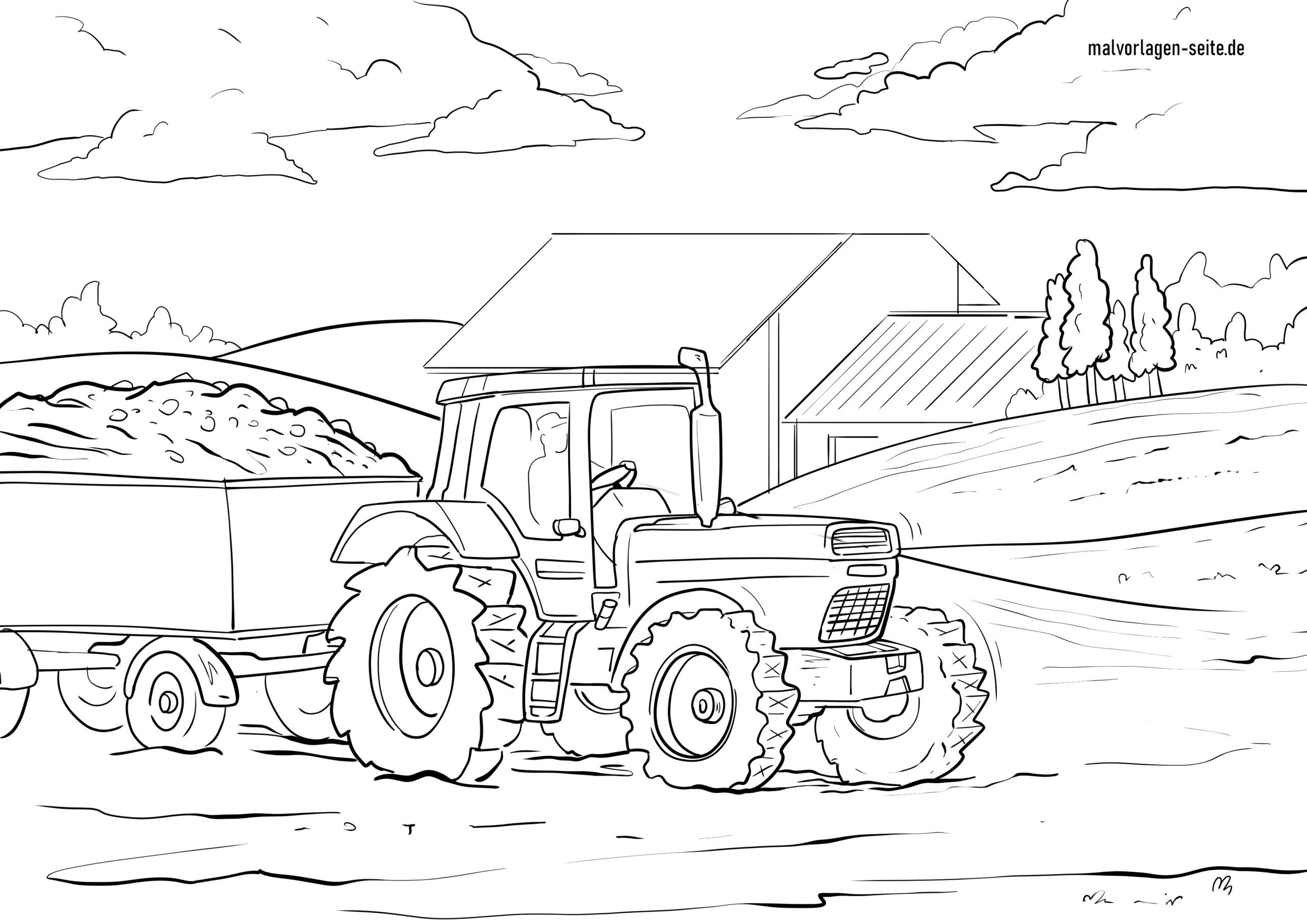 Malvorlage Traktor - Ausmalbilder Kostenlos Herunterladen mit Malvorlage Traktor