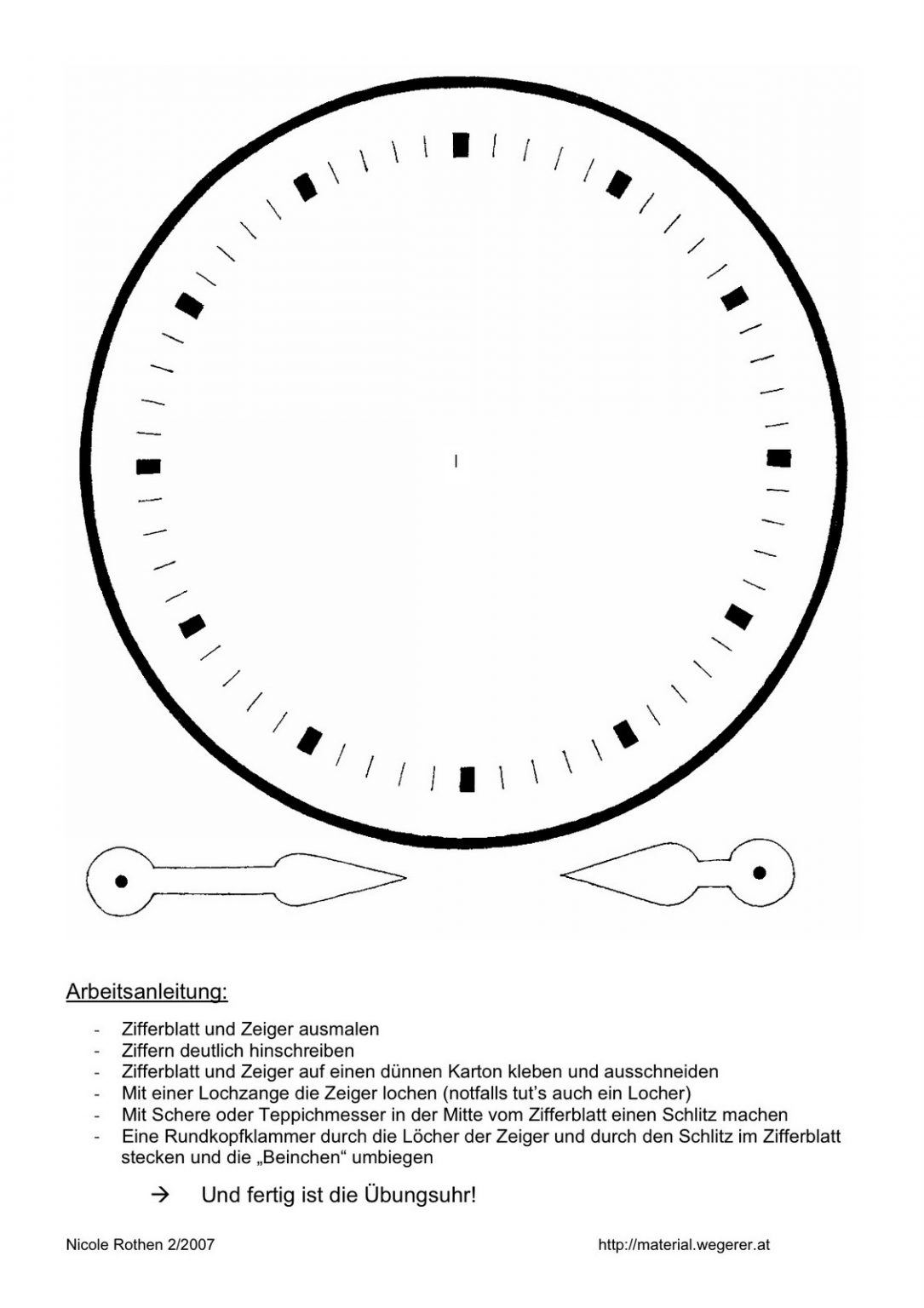 Malvorlage Zifferblatt | Coloring And Malvorlagan bestimmt für Uhr Zum