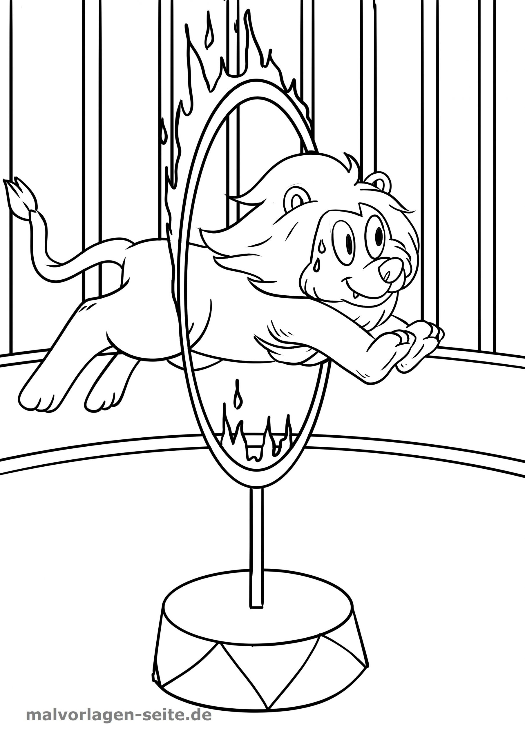 Malvorlage Zirkus Löwe - Ausmalbilder Kostenlos Herunterladen über Ausmalbilder Löwe Kostenlos