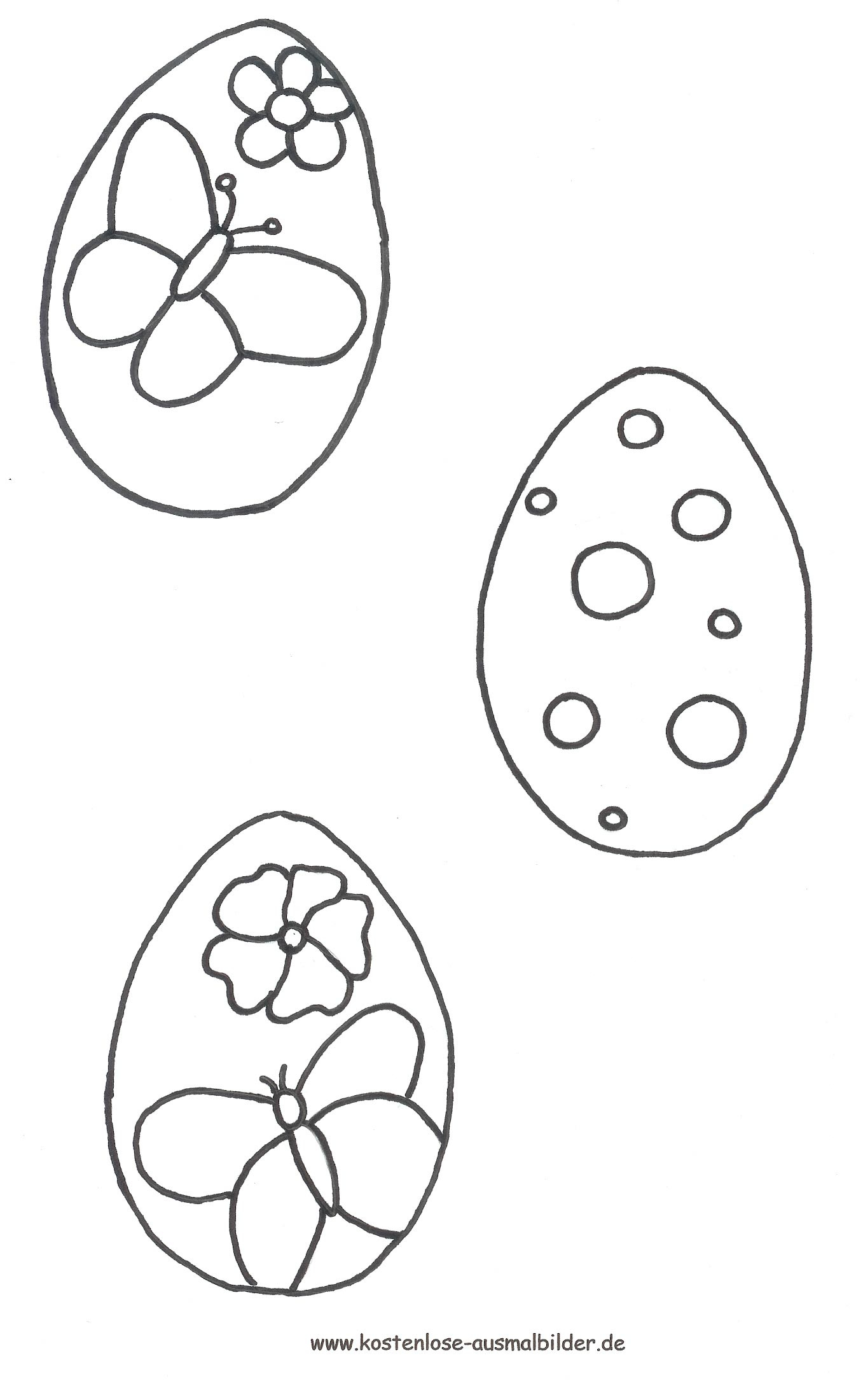 Malvorlagen - Ausmalbilder Kleine Ostereier | Ostern mit Malvorlagen Ostereier