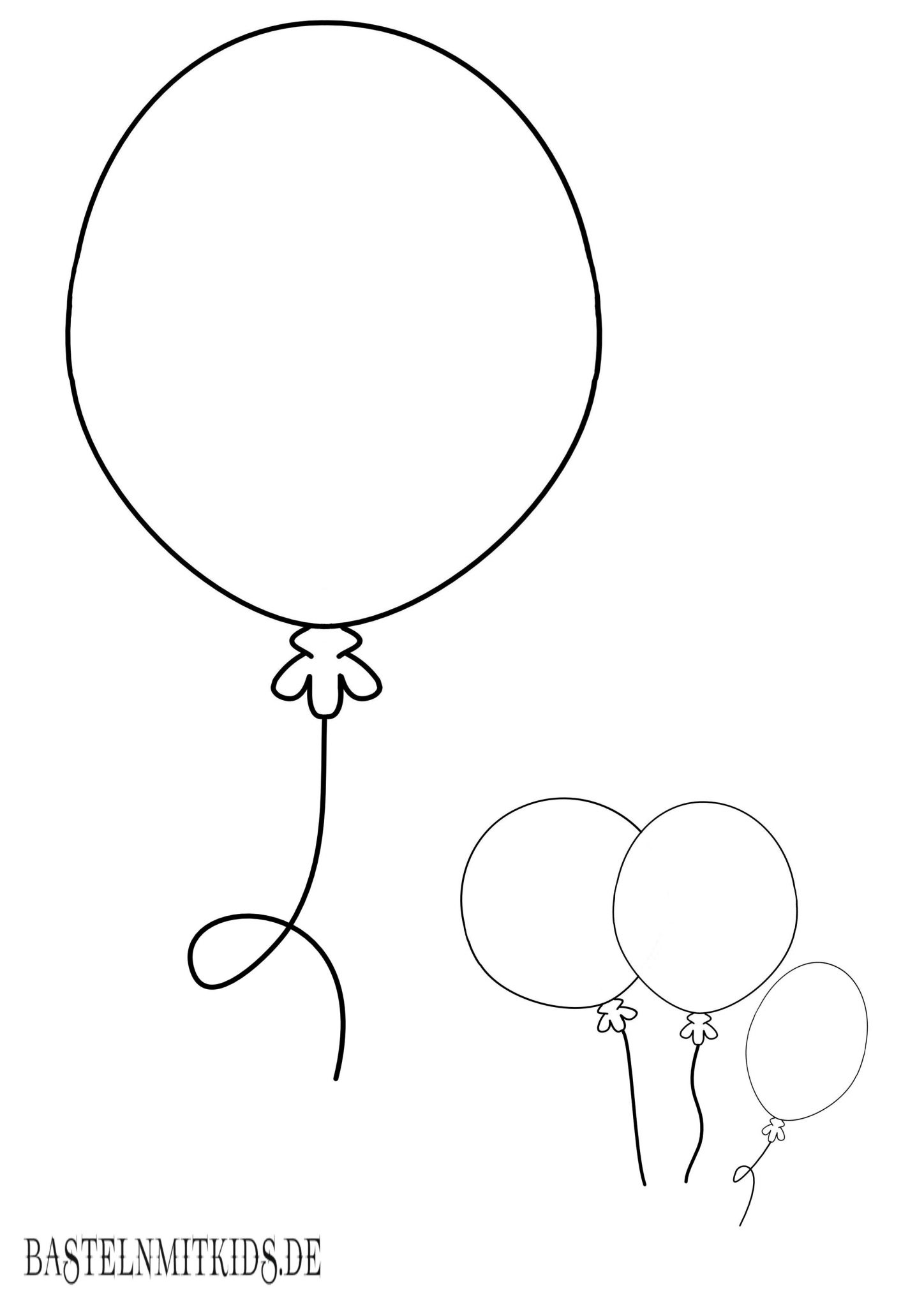 Luftballons Zum Ausmalen Kinderbilderdownload Kinderbilderdownload 