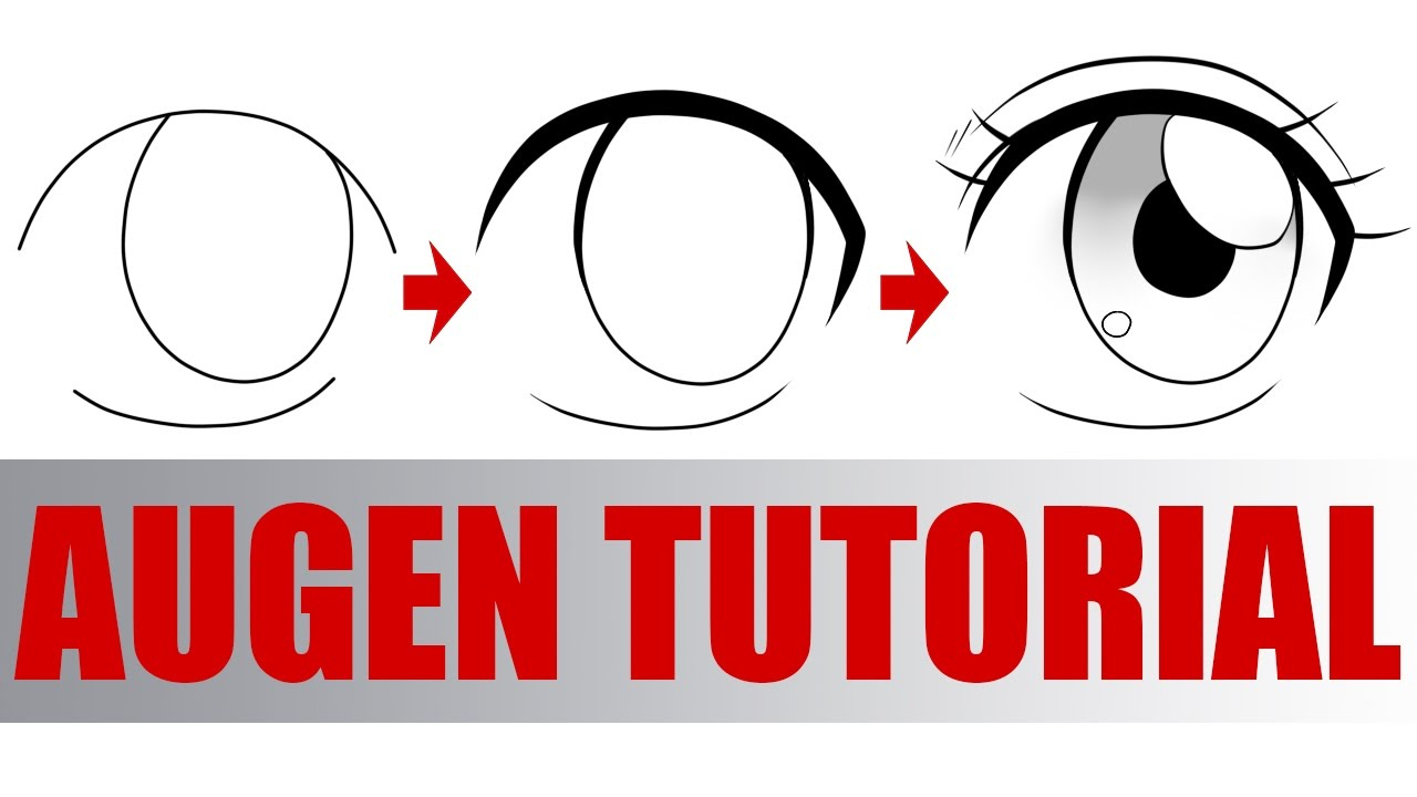 Manga Augen Zeichnen In 3 Einfachen Schritten Tutorial (Deutsch) mit Manga Augen Zeichnen
