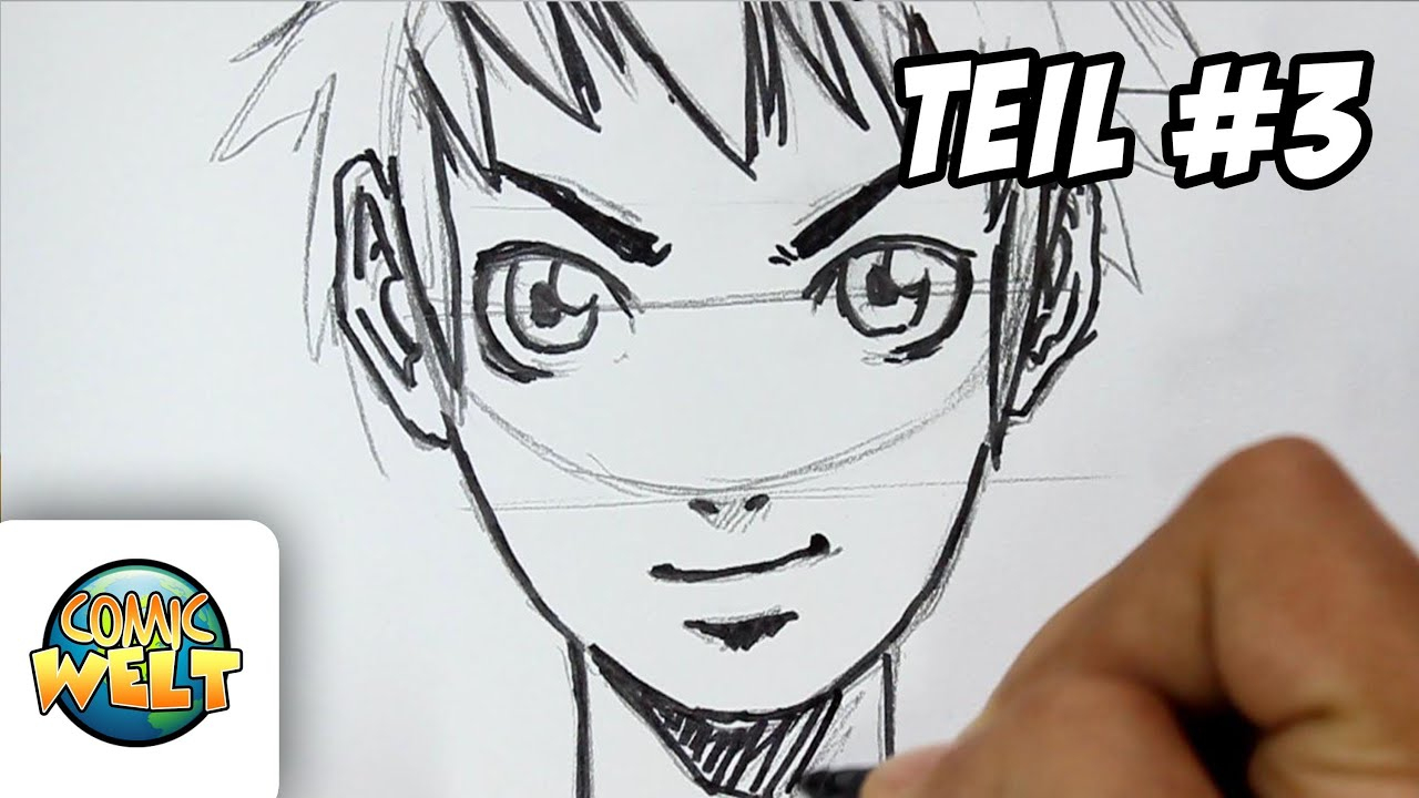 Manga-Kurs #3 Manga Gesichter Zeichnen Lernen / Augen Platzierung bestimmt für Manga Augen Zeichnen