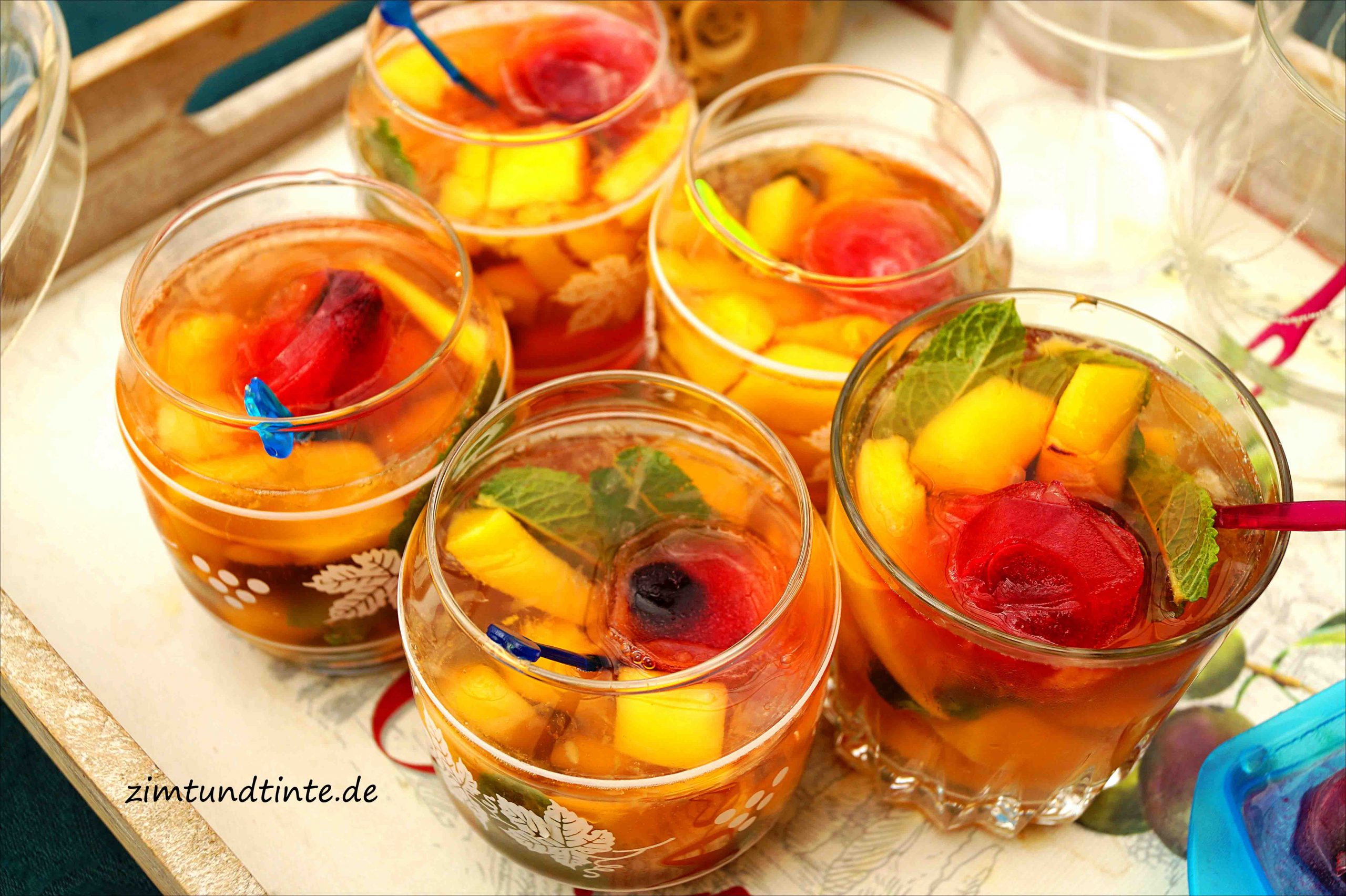 Mango-Bowle Mit Nana-Minze – Zimt Und Tinte ganzes Bowle Rezepte Ohne Alkohol Mit Früchten