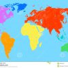 Mehrfarbige Weltkarte, Lokalisiert Stock Abbildung für Weltkarte Farbig