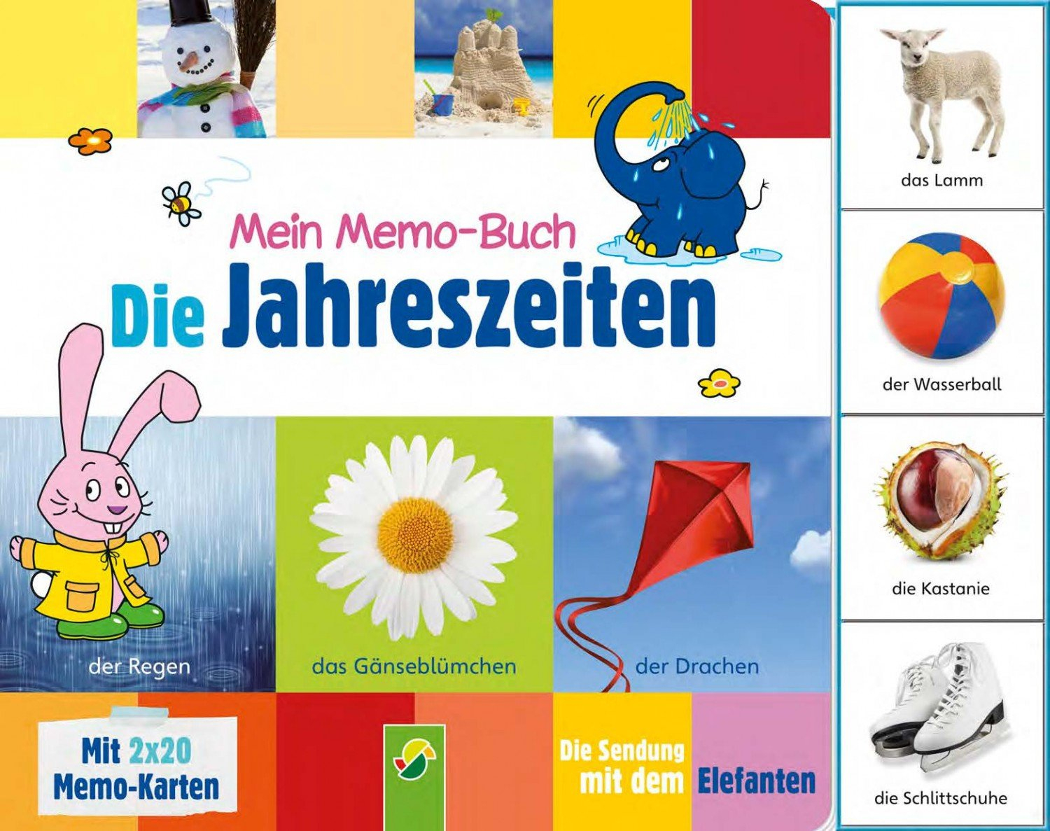 Mein Memo-Buch Die Jahreszeiten (Die Sendung Mit Dem Elefanten) - Mit 2 X  20 Memo-Karten! mit Memokarten