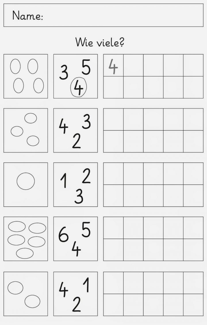 Mengen Und Zahlen Bis 6 (Mit Bildern) | Mathe Für für Aufgaben Für Vorschulkinder