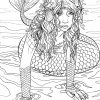 Mermaid Coloring Page (Mit Bildern) | Ausmalbilder, Malbuch mit Schwierige Ausmalbilder Für Erwachsene