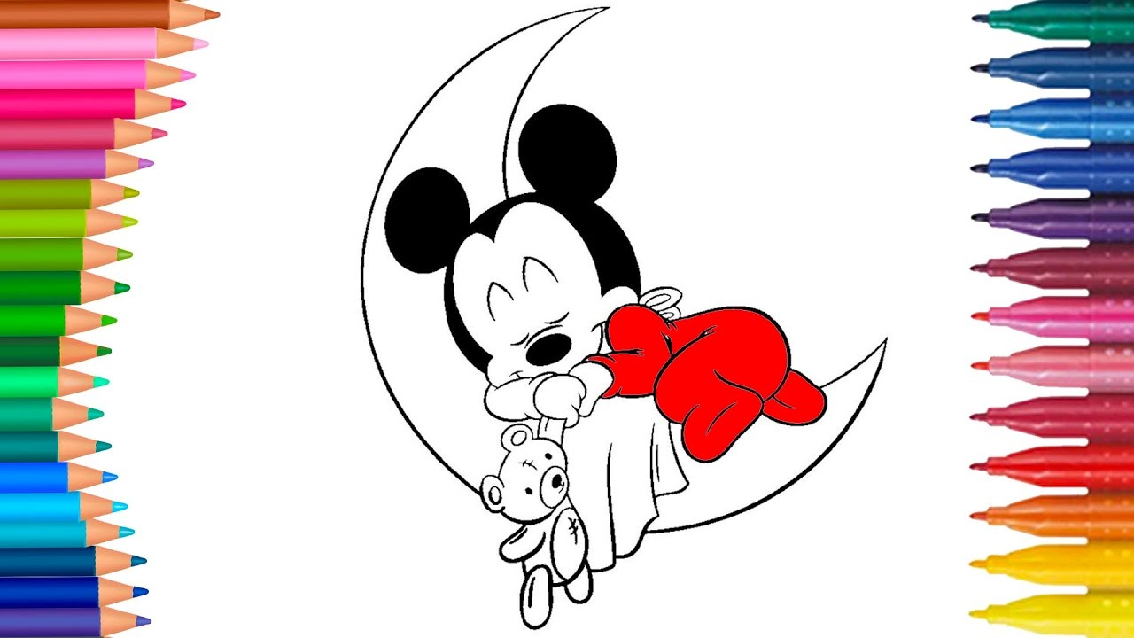 Mickey Mouse - Mickey Maus Ausmalbilder Färbung - Kleine Hände Malbuch ganzes Ausmalbilder Mickey Mouse