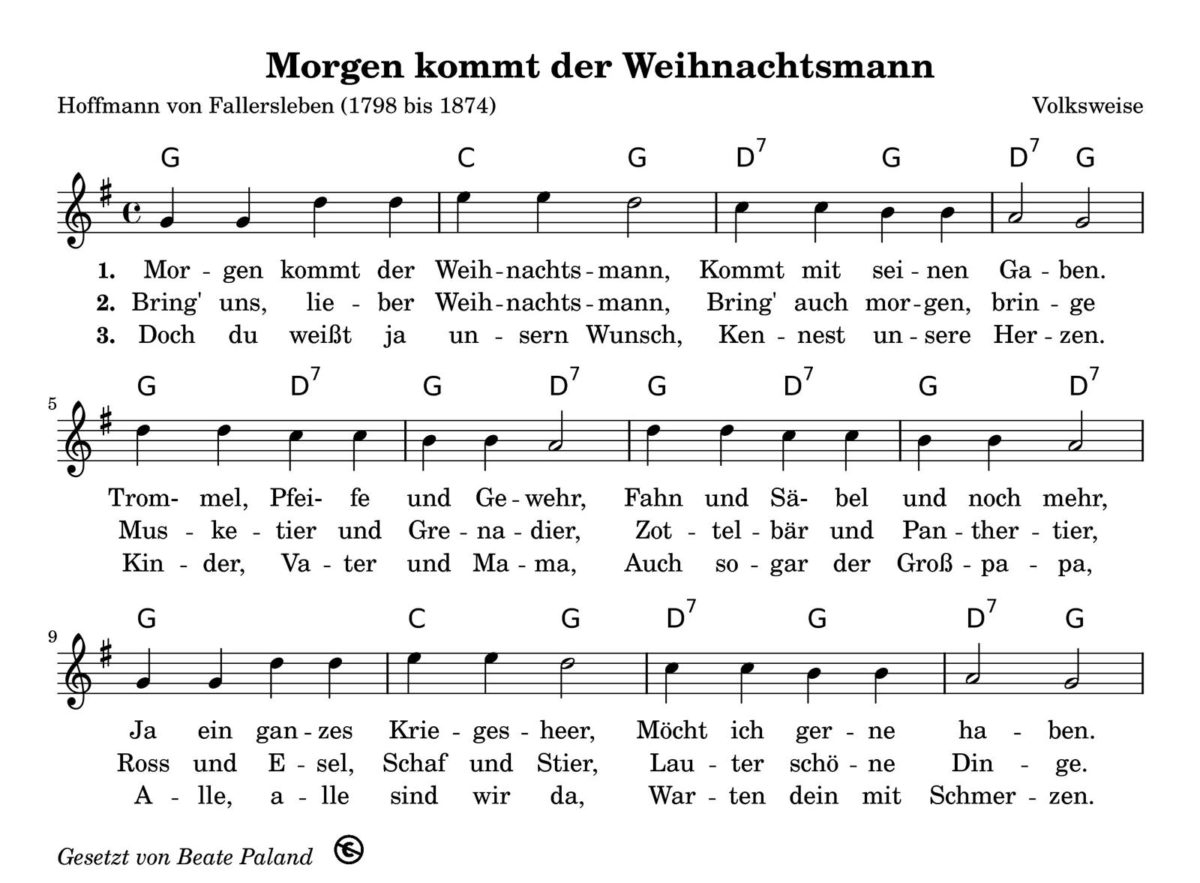 Morgen Kommt Der Weihnachtsmann Text - kinderbilder.download